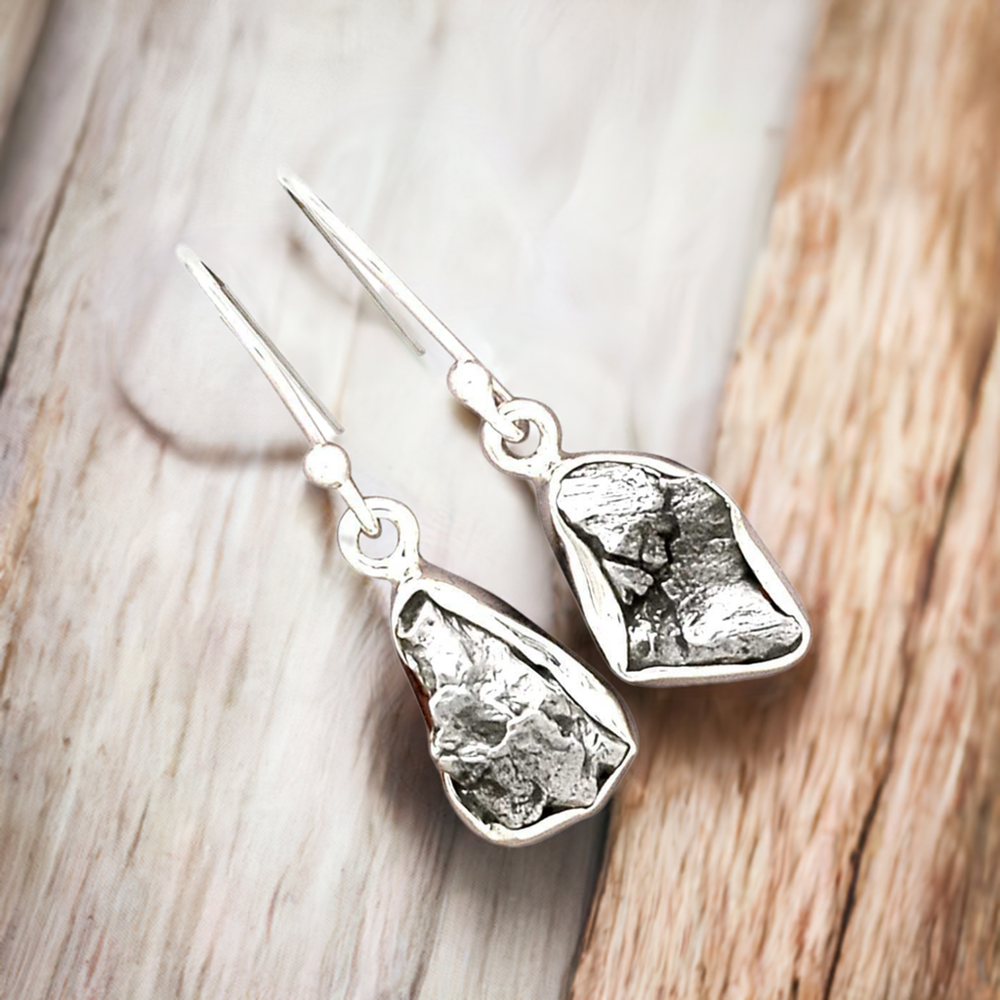 925 Sterling Silver Earrings In Semi Precious Pyrite Gemstone 925SE2273