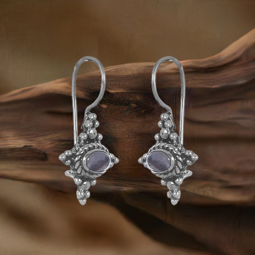 Rainbow Moonstone Earrings In Fine 925 Sterling Silver 925SE237_0