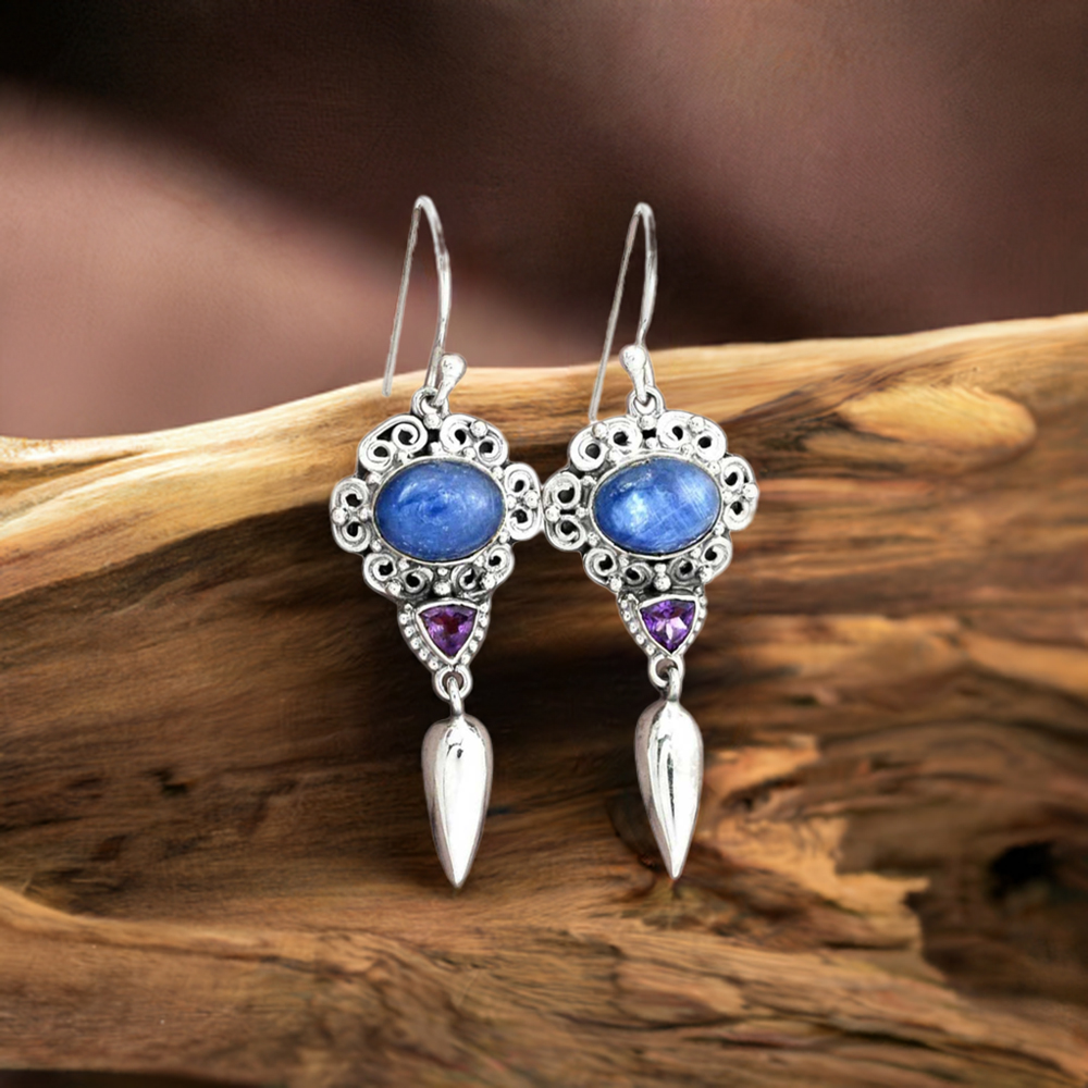 Semi Precious Multi Gemstone Earrings In Fine 925 Sterling Silver 925SE2425