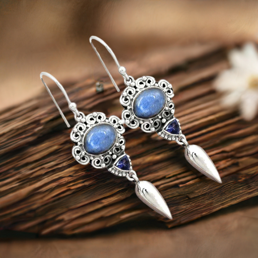 925 Sterling Silver Earrings In Natural Multi Gemstone 925SE2427