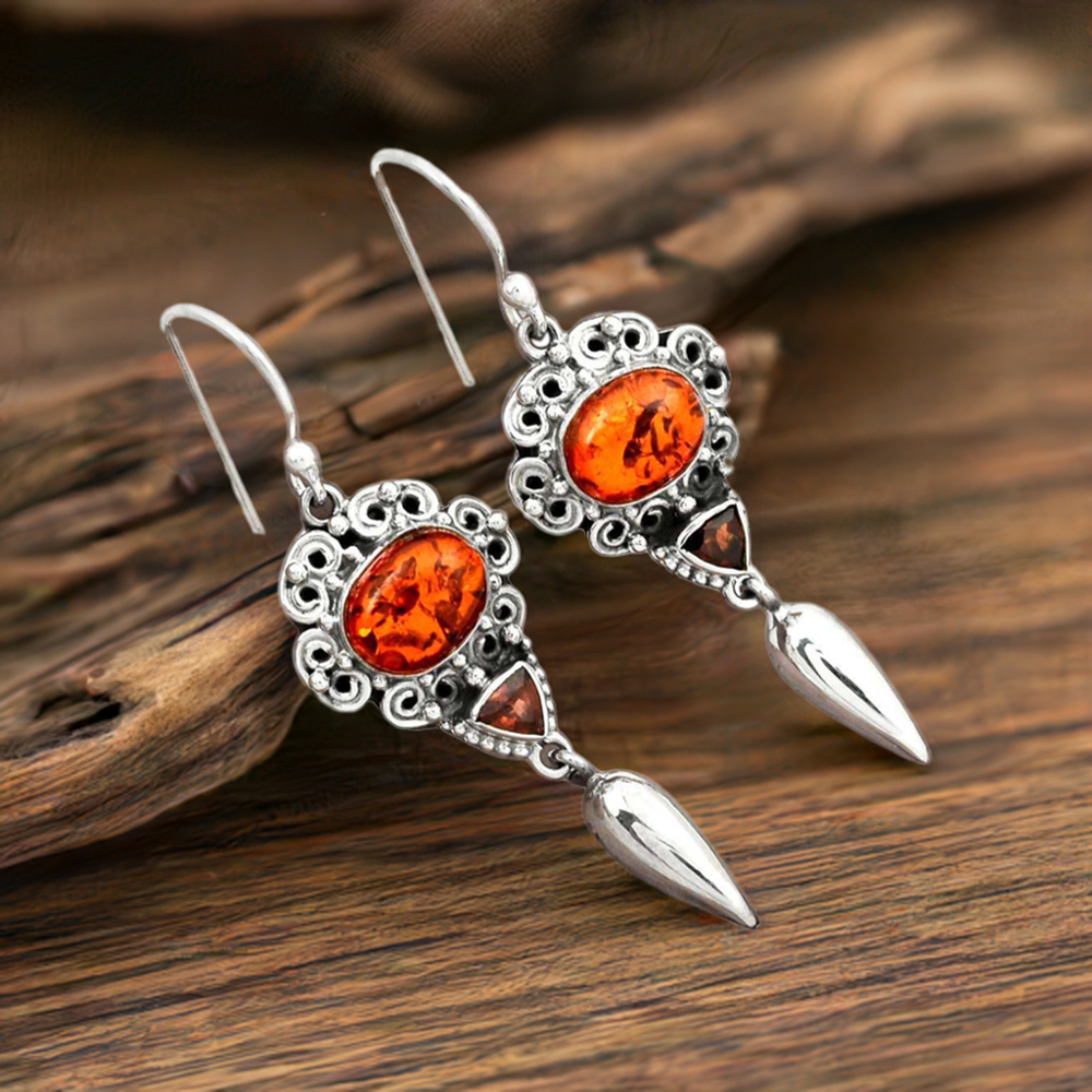 925 Sterling Silver Earrings In Multi Gemstone Jewelry 925SE2454