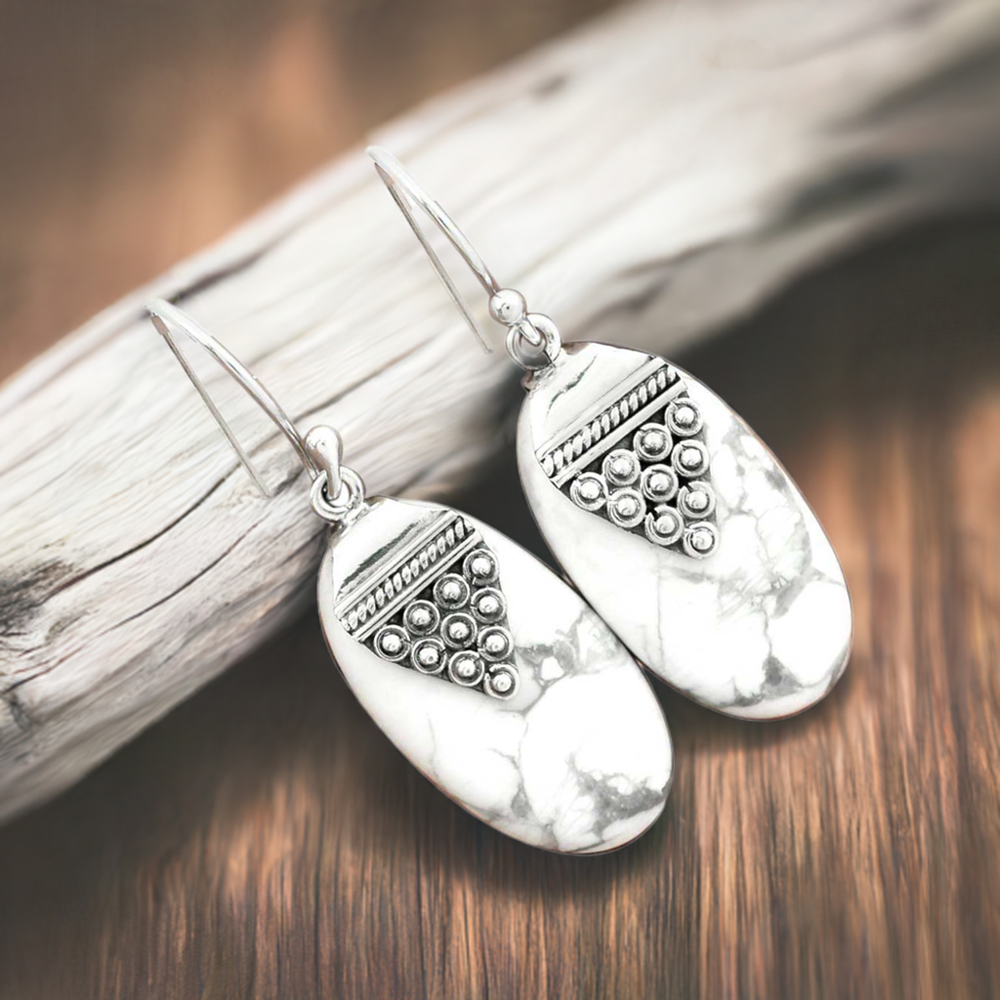 925 Sterling Silver Earrings In Dendritic Agate Gemstone Jewelry 925SE2475