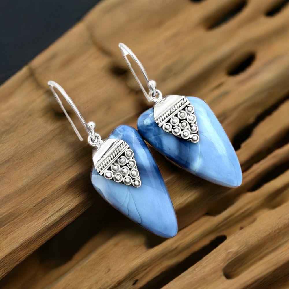 925 Sterling Silver Handmade Earrings In Agate Gemstone Jewelry 925SE2479