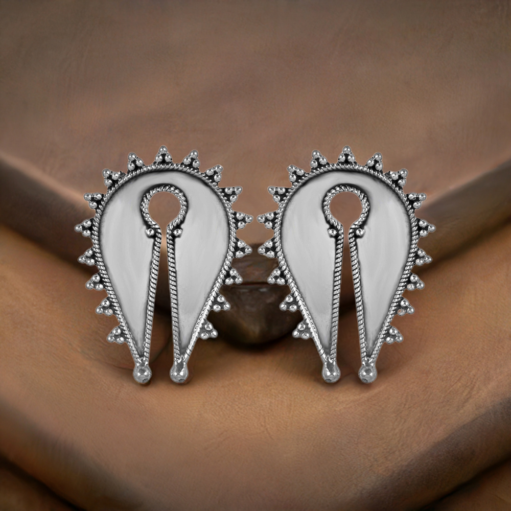 shivling Design 925 Sterling Silver Earrings 925SE249