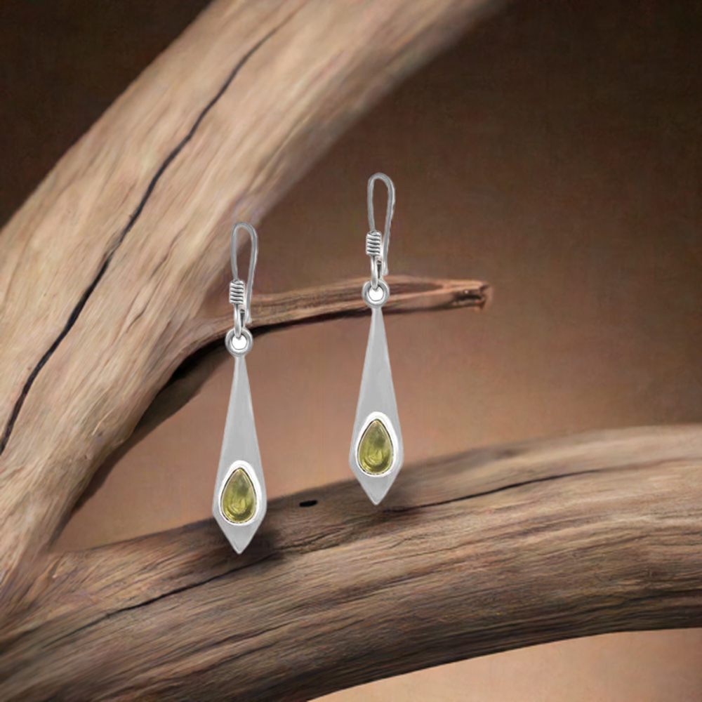 Shopping Natural Citrine Gemstone Earring In Sterling Silver 925SE25