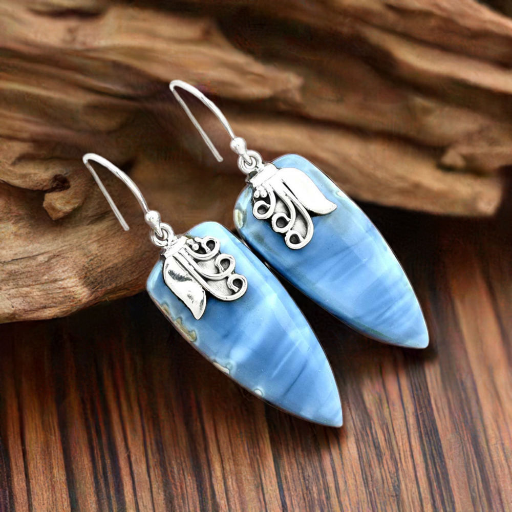 925 Sterling Silver Earrings In Semi Precious Agate Gemstone 925SE2510