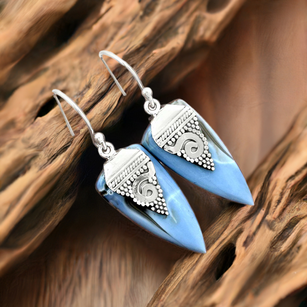 Genuine Agate Gemstone Earrings In 925 Sterling Silver Jewelry 925SE2523