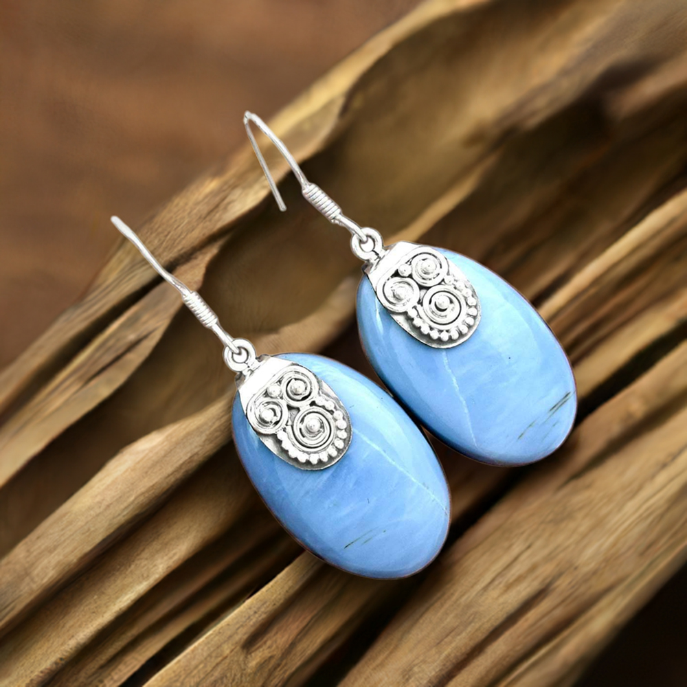 Semi Precious Agate Gemstone Earrings In 925 Sterling Silver Jewelry 925SE2528