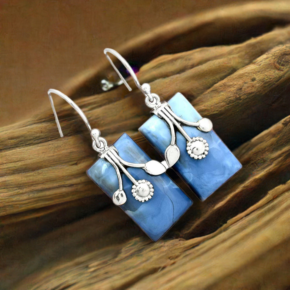 925 Sterling Silver Earrings In Agate Gemstone Jewelry 925SE2543