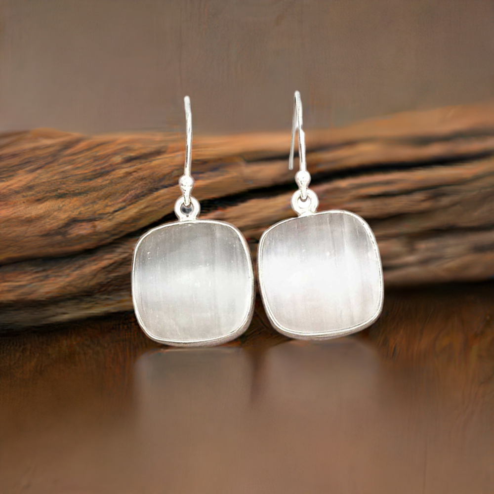 925 Sterling Silver Earrings In Calcite Gemstone Jewelry 925SE2544