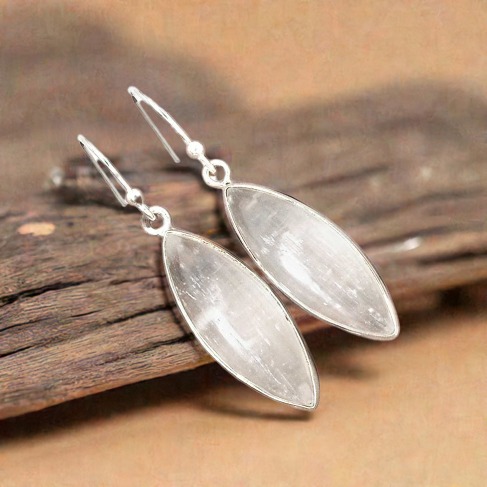 925 Sterling Silver Earrings In Calcite Gemstone Jewelry 925SE2544_0