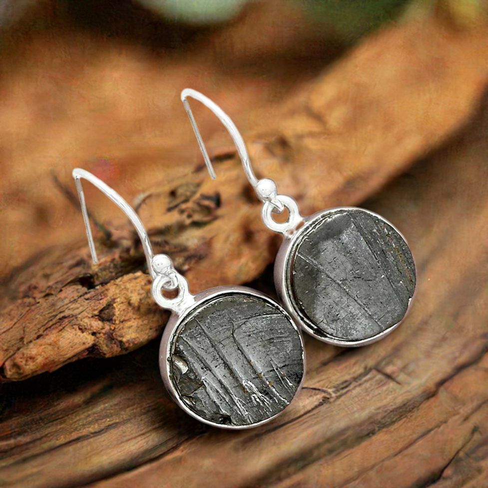 925 Sterling Silver Handmade Earrings In Black Tourmaline Gemstone Jewelry 925SE2562_0