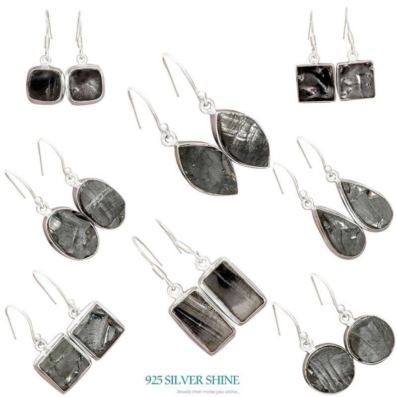 925 Sterling Silver Handmade Earrings In Black Tourmaline Gemstone Jewelry 925SE2562_10