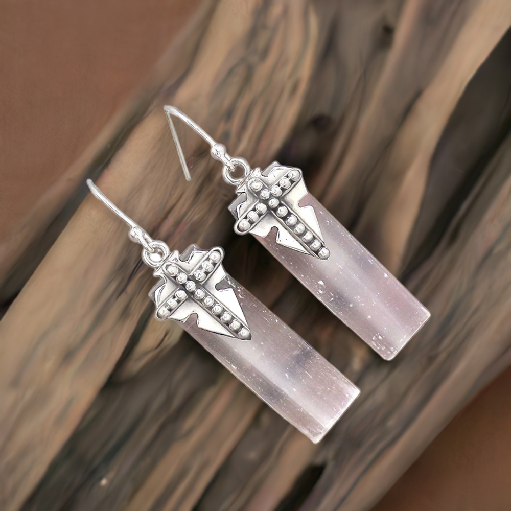 925 Sterling Silver Handmade Earrings In calcite Gemstone Jewelry 925SE2619