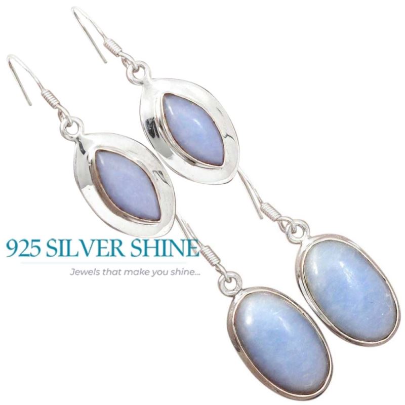 Genuine Opal Gemstone Earrings In 925 Sterling Silver Jewelry 925SE2684_11