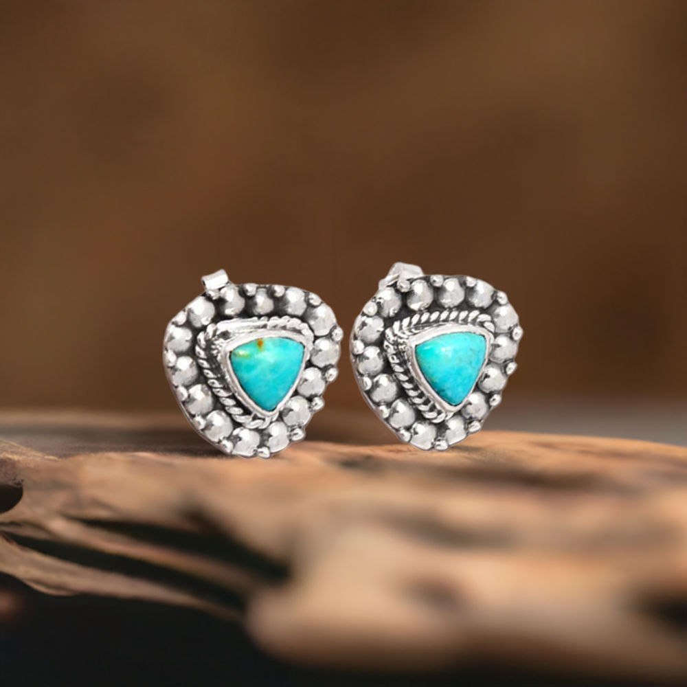925 Sterling Silver Earrings In Turquoise Gemstone Jewelry 925SE2687
