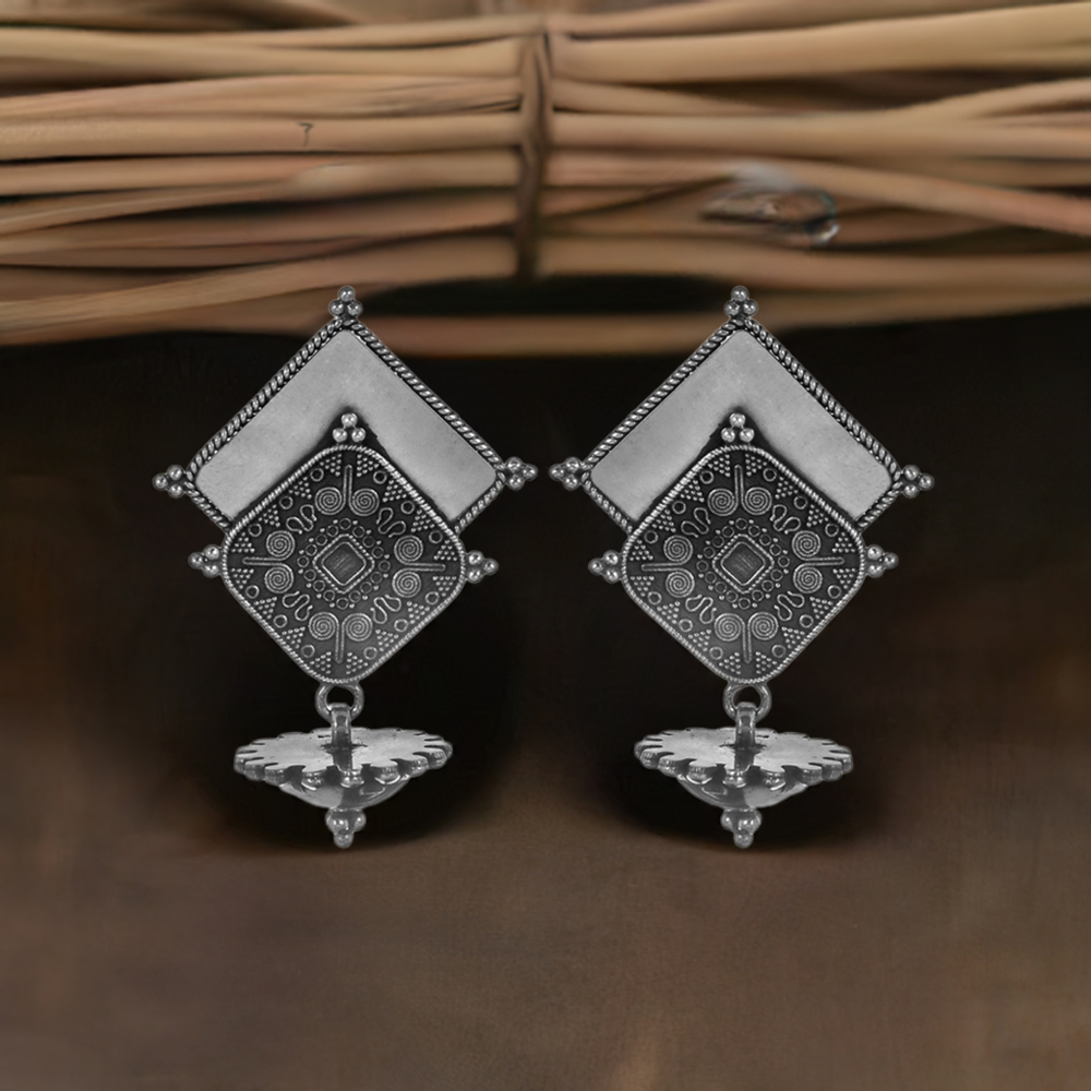 925 Sterling Silver Handmade Antique Oxidized earring 925SE269