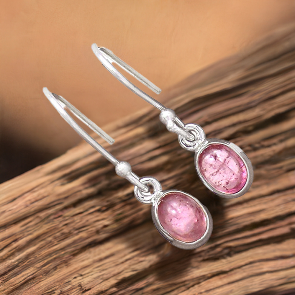 925 Sterling Silver Handmade Earrings In Garnet Gemstone Jewelry 925SE2691