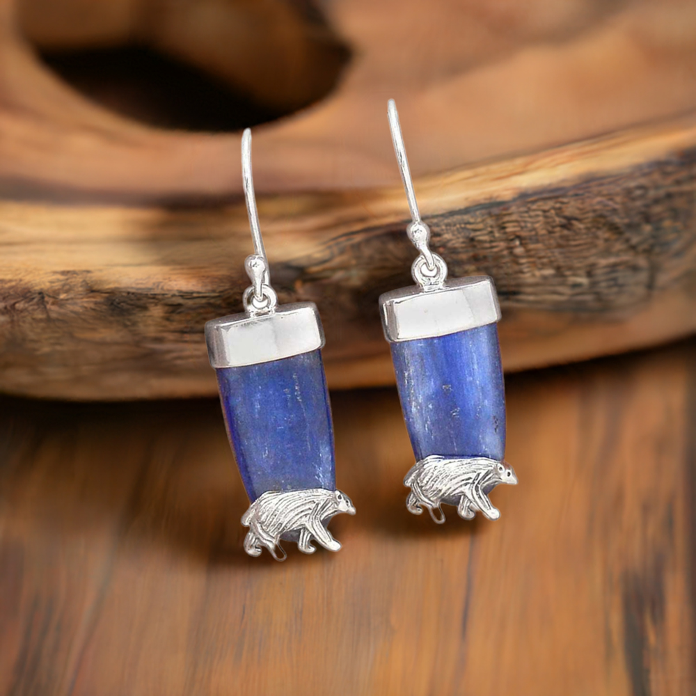 925 Sterling Silver Handmade Earrings In Kyanite Gemstone Jewelry 925SE2777