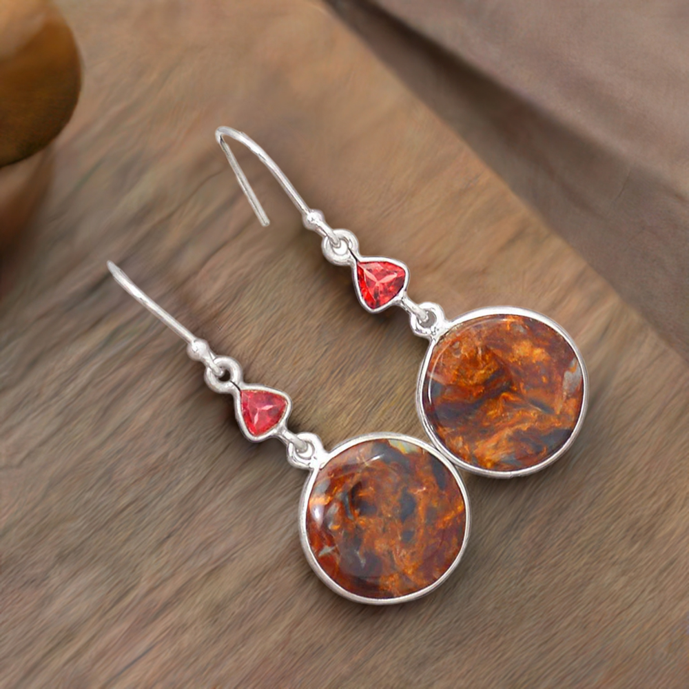 925 Sterling Silver Earrings In Multi Gemstone Jewelry 925SE2781