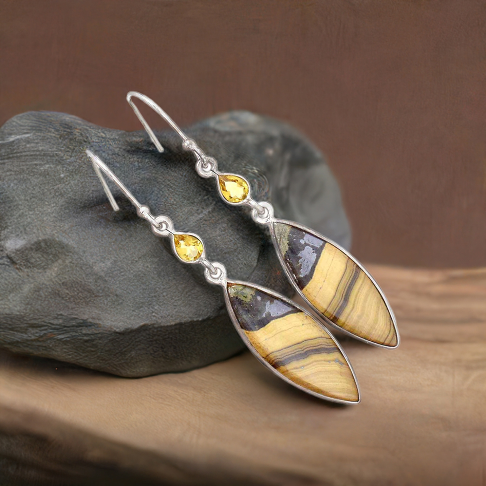 925 Sterling Silver Earrings In Multi Gemstone Jewelry 925SE2785