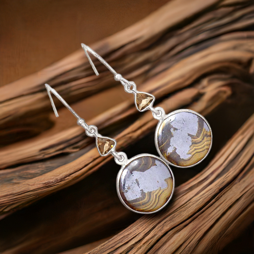 925 Sterling Silver Handmade Earrings In Multi Gemstone Jewelry 925SE2787