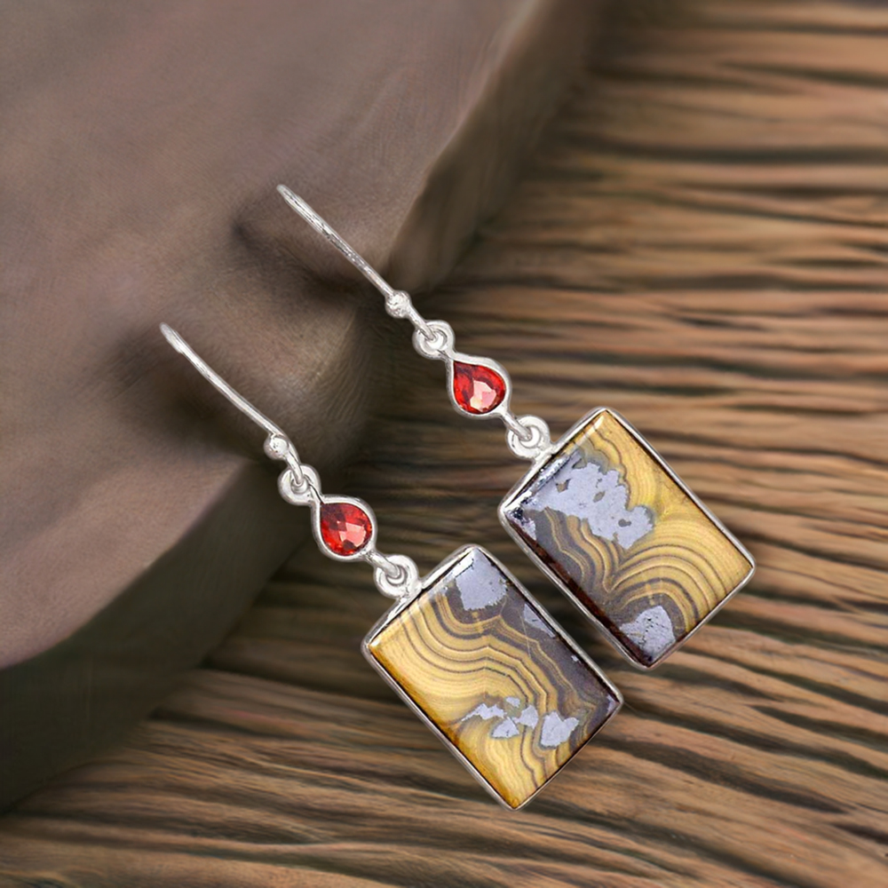 925 Sterling Silver Earrings In Multi Gemstone Jewelry 925SE2791