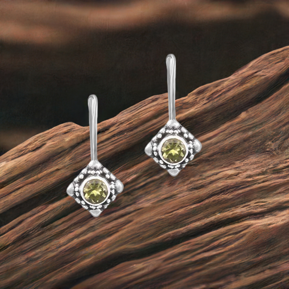 Smoky Gemstone Earring In Sterling Silver 925SE28
