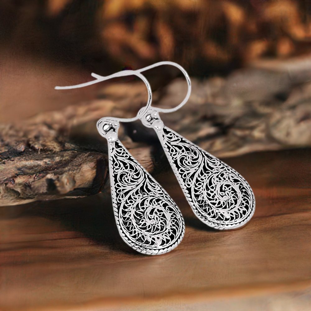 925 Sterling Silver Handmade Earrings 925SE2859