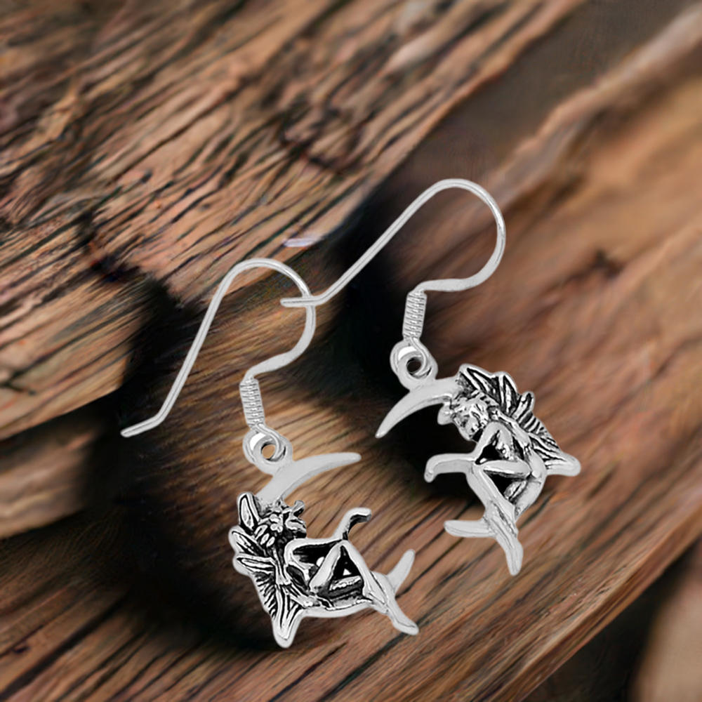 925 Sterling Silver Oxidized Earrings 925SE2883