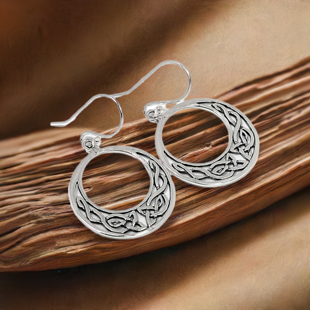 925 Sterling Silver Oxidized Earrings Jewelry 925SE2886