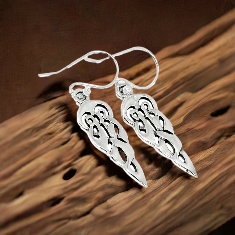 925 Sterling Silver Oxidized Earrings Jewelry 925SE2887