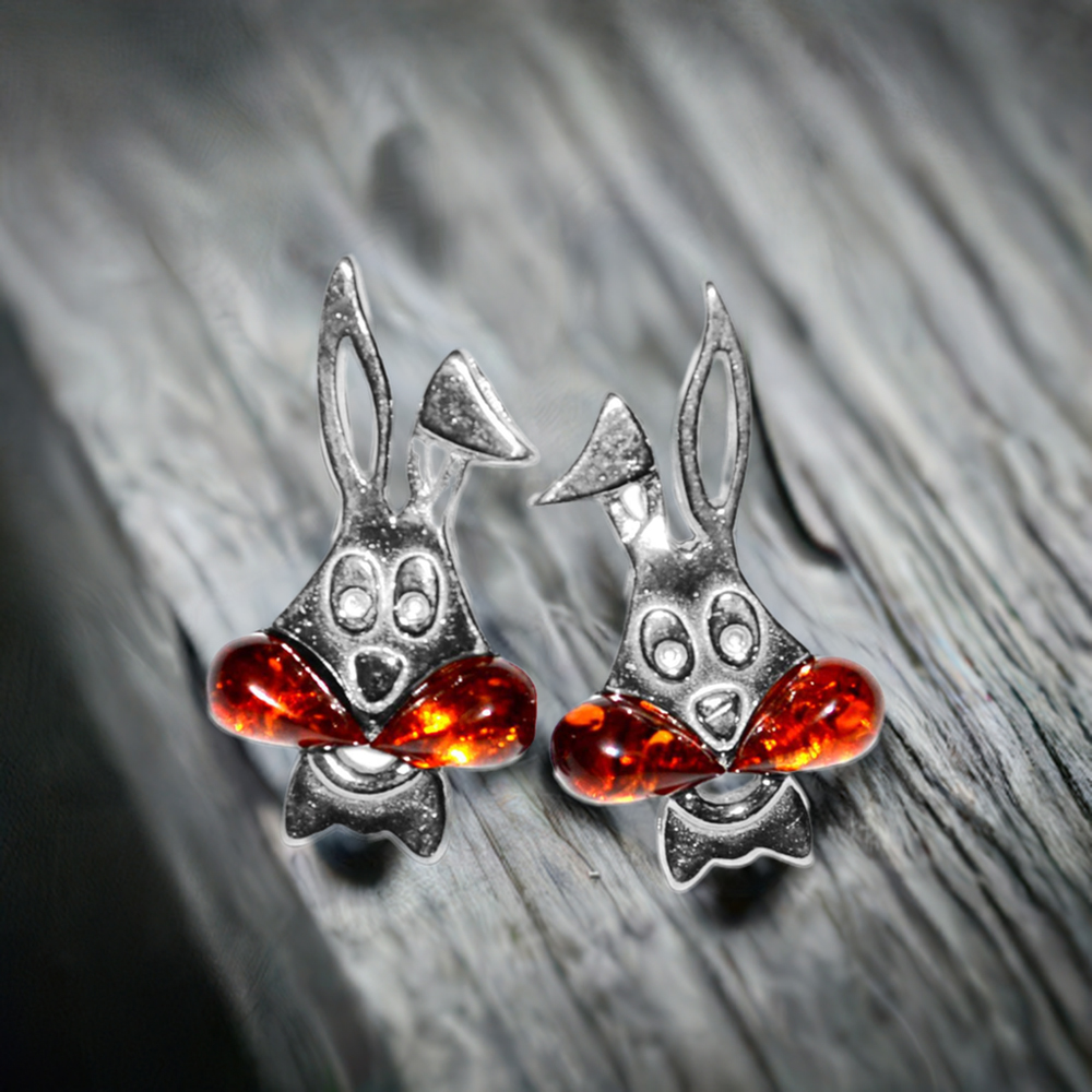 Genuine Amber Gemstone Earrings In 925 Sterling Silver Jewelry 925SE2929