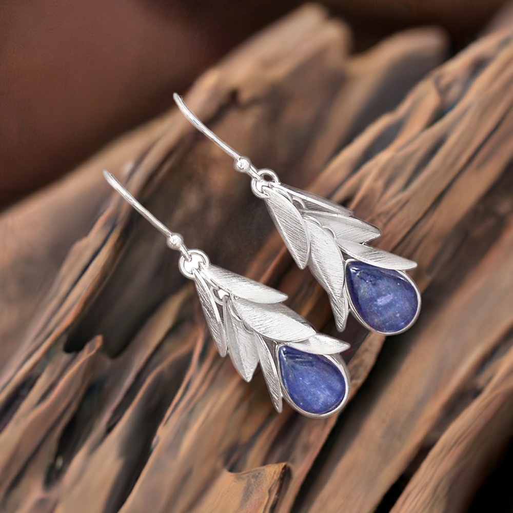 925 Sterling Silver Handmade Earrings In Kyanite Gemstone Jewelry 925SE3035