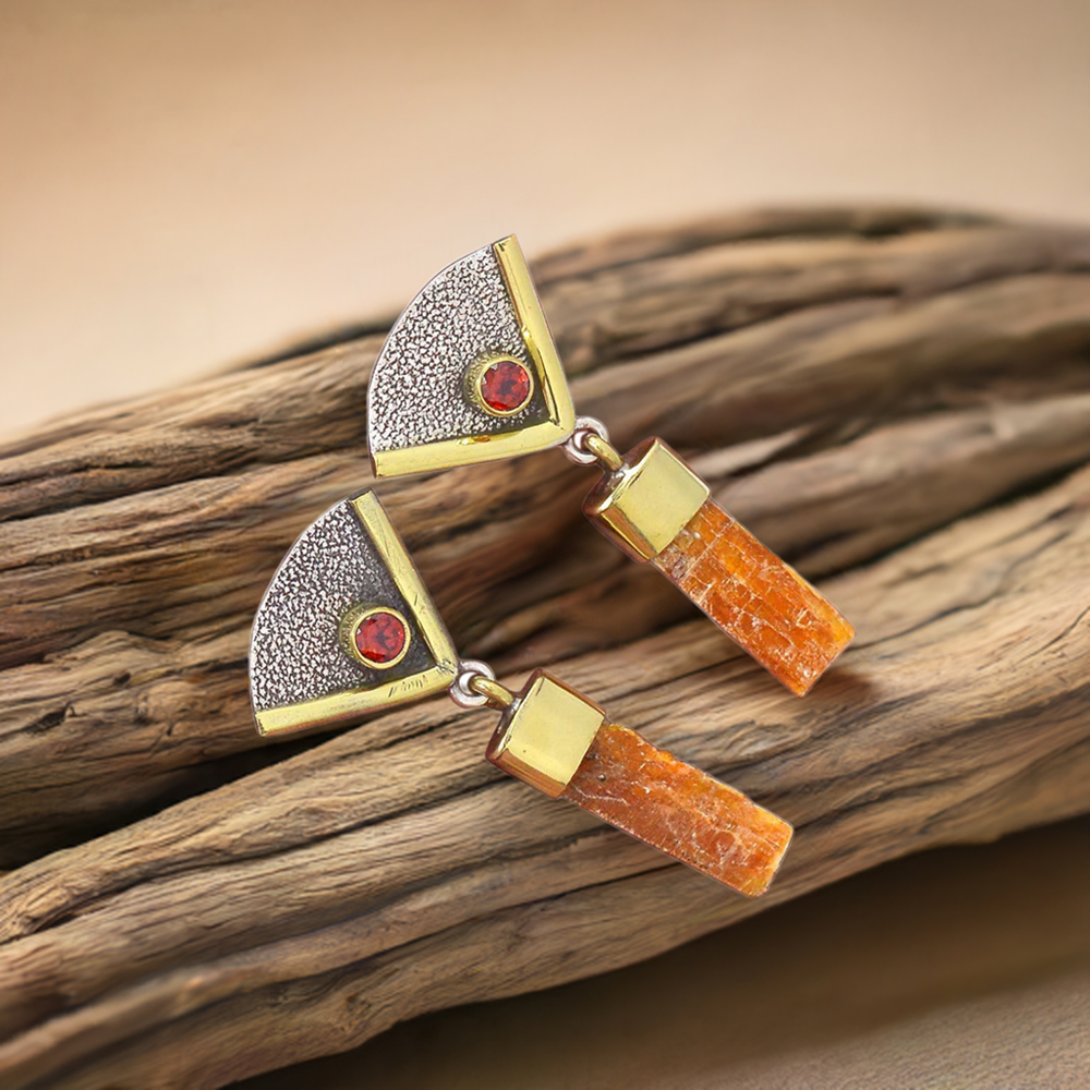 Fine 925 Sterling Silver Earrings In Semi Precious Gemstone 925SE3050