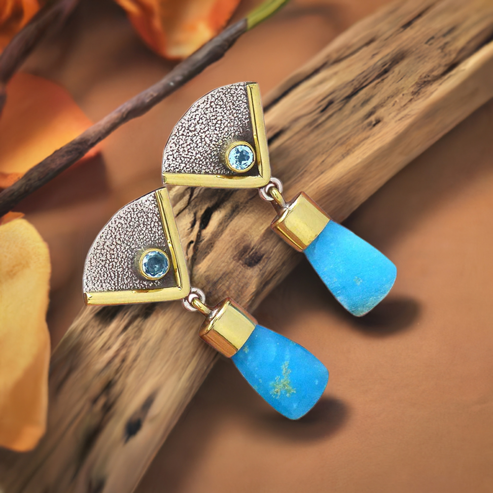 Semi Precious Gemstone Earrings In 925 Sterling Silver 925SE3053