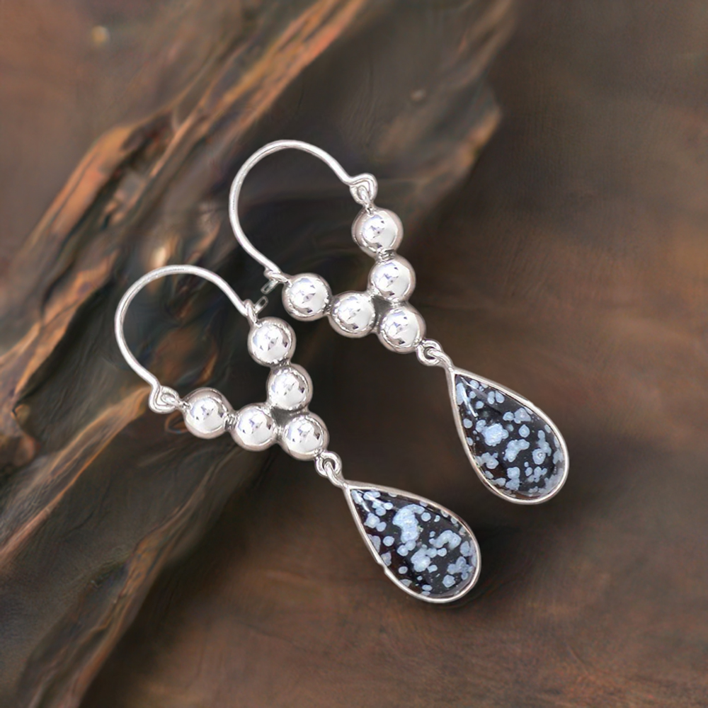 925 Sterling Silver Earrings In Genuine Gemstone 925SE3066