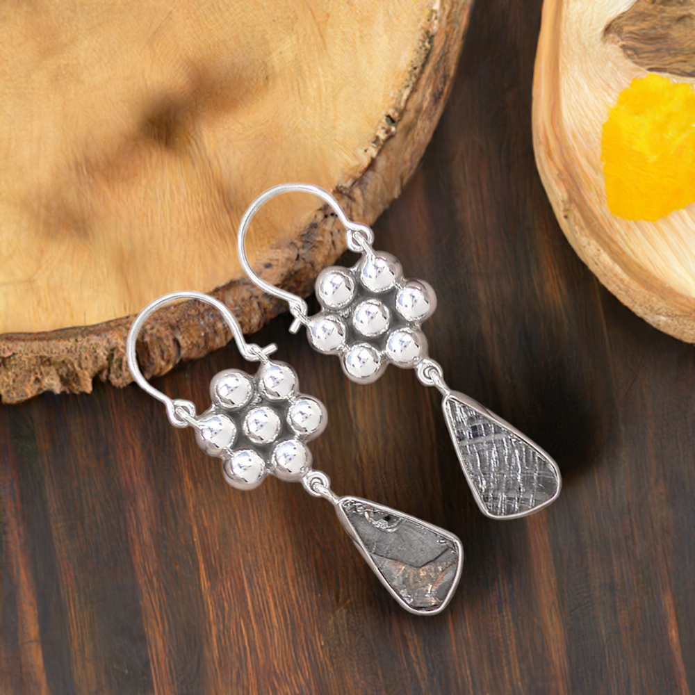 Genuine Black Tourmaline Gemstone Earrings In 925 Sterling Silver Jewelry 925SE3081