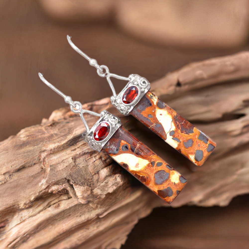 925 Sterling Silver Earrings In Multi Gemstone Jewelry 925SE3098