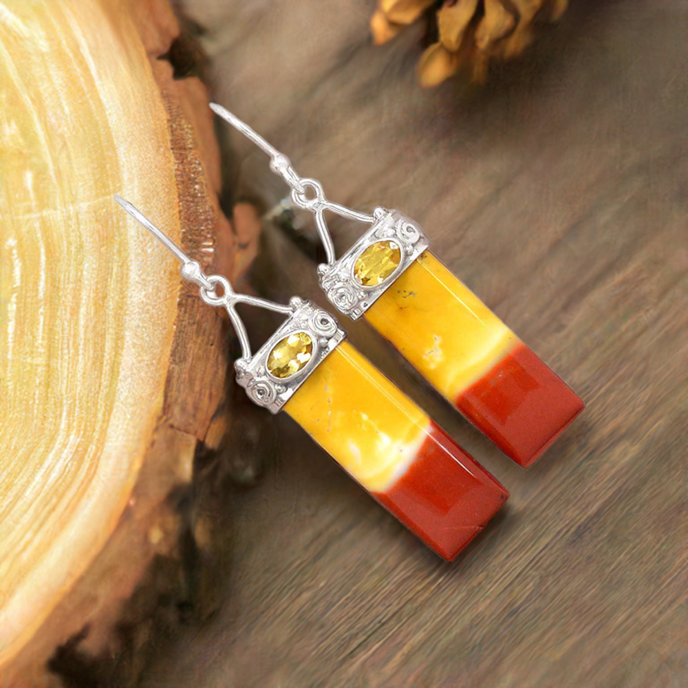 925 Sterling Silver Earrings In Multi Gemstone Jewelry 925SE3099