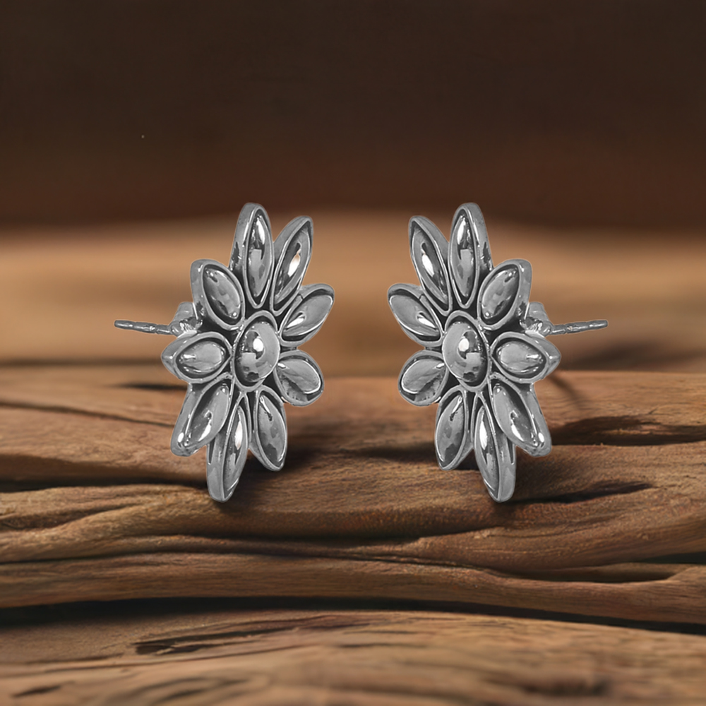 Star Design Handmade Earrings In 925 Sterling Silver 925SE310_0