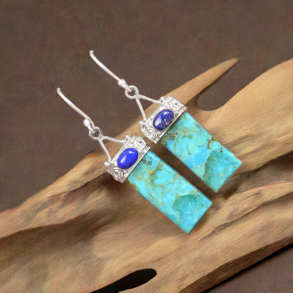 925 Sterling Silver Earrings In Multi Gemstone Jewelry 925SE3100