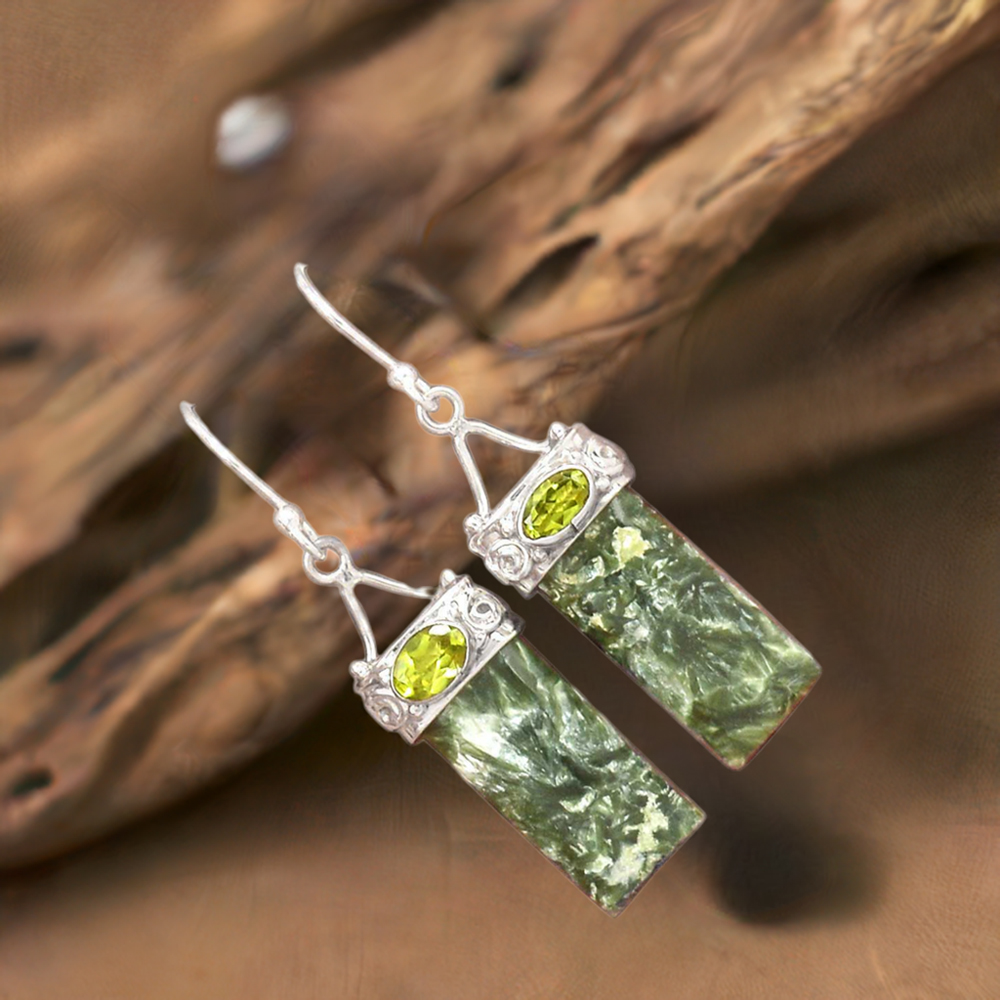 925 Sterling Silver Handmade Earrings In Multi Gemstone Jewelry 925SE3102