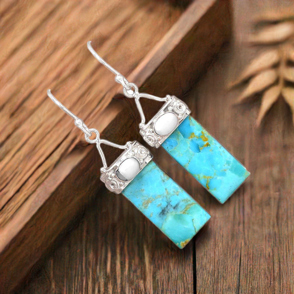 925 Sterling Silver Handmade Earrings In Multi Gemstone Jewelry 925SE3104