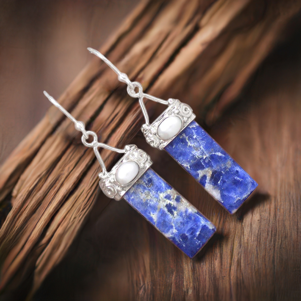 925 Sterling Silver Handmade Earrings In Multi Gemstone Jewelry 925SE3105