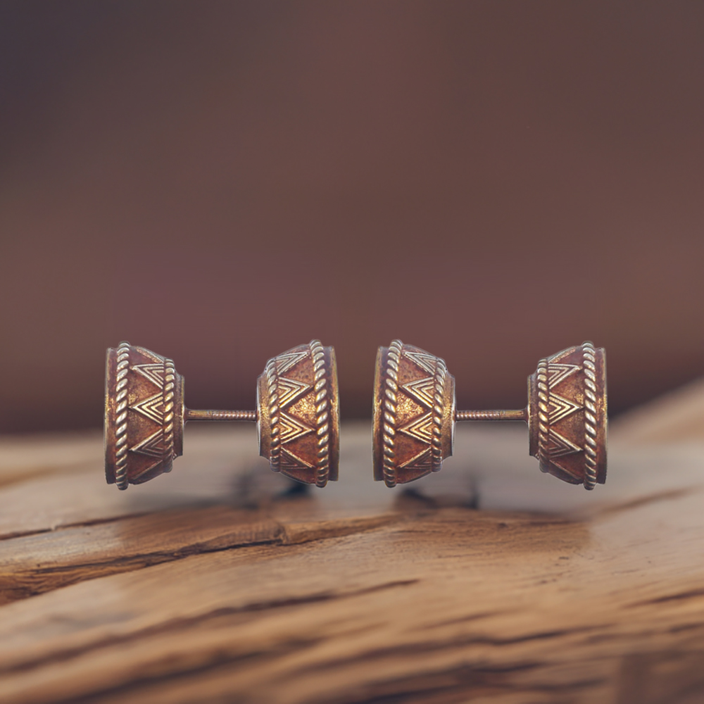 Fine Design Gold Vermeil Earrings In Solid 925 Silver 925SE311