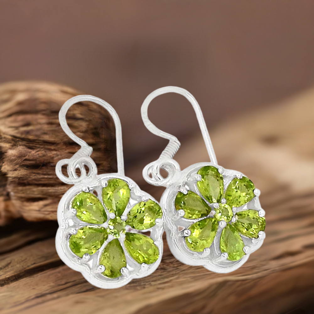 Wholesale Set of 3 Peridot Earring in .925 Sterling Silver - KST 5247, Bulk fashion Jewelry Manufacturer