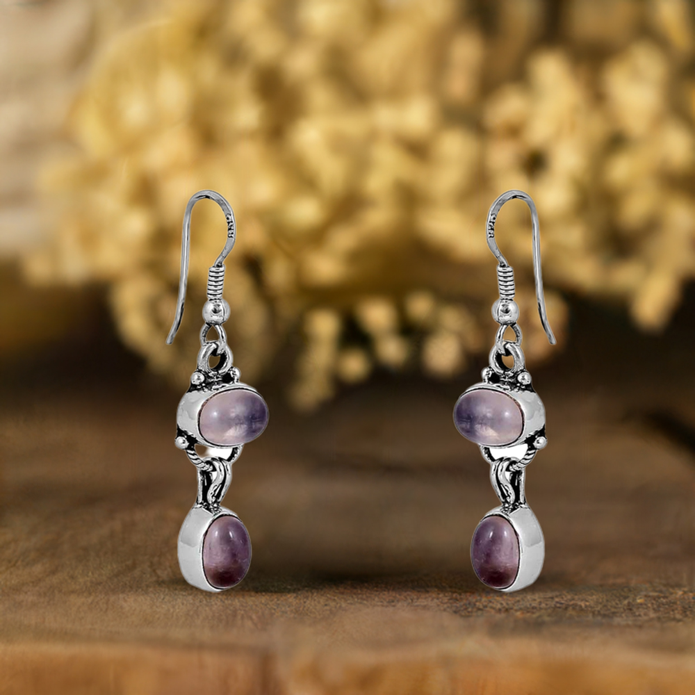 For Her Amethyst Gemstone Earring In 925 Sterling Silver Jewelry 925SE59_0