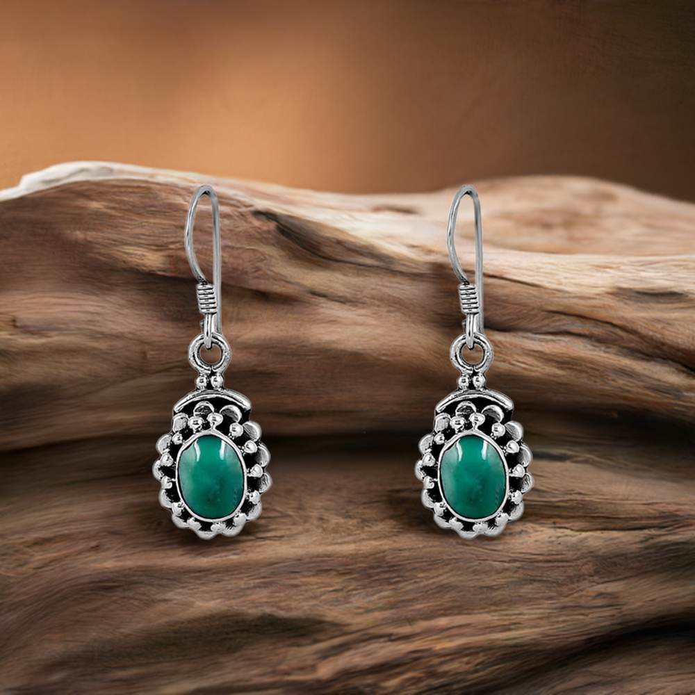 Natural Turquoise Gemstone In 925 Sterling Silver Jewelry 925SE68