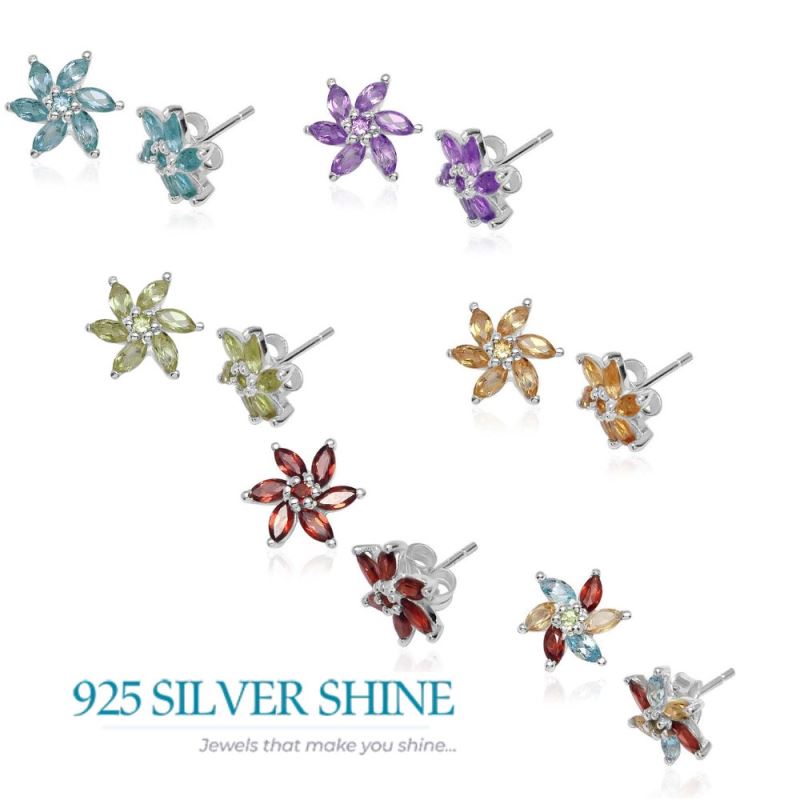 925 Sterling Silver Handmade Earrings In Peridot Gemstone Jewelry 925SE754_1